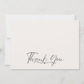 Simple Modern Heart Just Married Wedding Photo Dankeskarte (Rückseite)