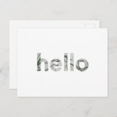 Simple Modern Hello Gruß Postkarte (Vorne/Hinten)