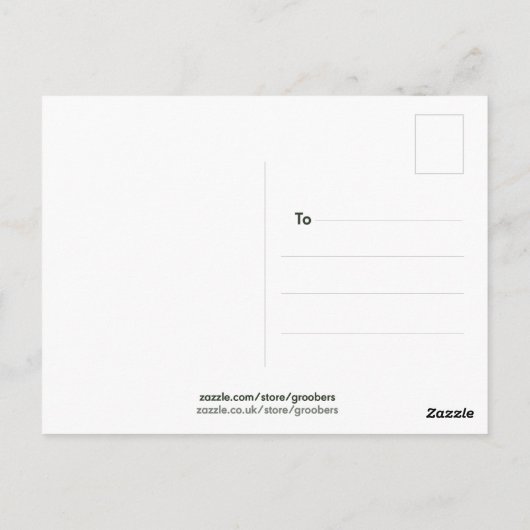 Simple Modern Hello Gruß Postkarte (Rückseite)