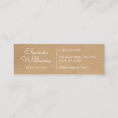 Simple Modern Hello Rustic Kraft Mini Visitenkarte (Rückseite)
