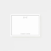 Simple Modern Initials Border Stationery Post-it Klebezettel (Vorderseite)