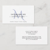 Simple Modern Interior Designer Script Business Visitenkarte (Vorne/Hinten)
