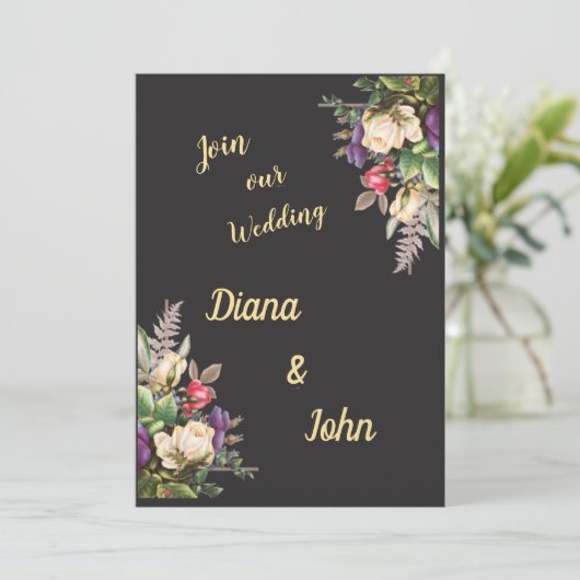 Simple modern invitation, simple, minimalist save the date (Stehend Vorderseite)