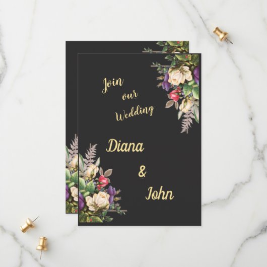 Simple modern invitation, simple, minimalist save the date (Vorderseite/Rückseite Beispiel)