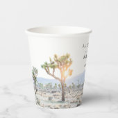 Simple Modern Joshua Tree Boho Wedding Pappbecher (Vorderseite)