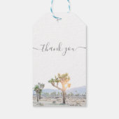 Simple Modern Joshua Tree Vielen Dank Boho Wedding Geschenkanhänger (Rückseite)