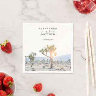 Simple Modern Joshua Tree Vielen Dank Boho Wedding Serviette