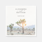 Simple Modern Joshua Tree Vielen Dank Boho Wedding Serviette (Vorderseite)