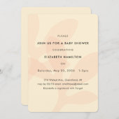 Simple Modern Leaf Design Baby Shower Invitation Einladung (Vorne/Hinten)