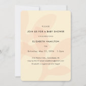 Simple Modern Leaf Design Baby Shower Invitation Einladung (Vorderseite)
