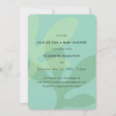 Simple Modern Leaf Design Baby Shower Invitation Einladung (Vorderseite)