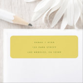 Simple Modern Lemon Yellow Wedding Return Address (Insitu)