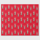 Simple modern merry Christmas calf Cow OX pattern Geschenkpapier (Flach)