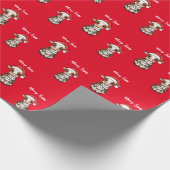 Simple modern merry Christmas calf Cow OX pattern Geschenkpapier (Ecke)