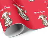 Simple modern merry Christmas calf Cow OX pattern Geschenkpapier (Rolleneckpunkt)