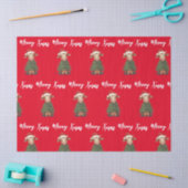 Simple modern merry Christmas calf Cow OX pattern Seidenpapier (Basteln)