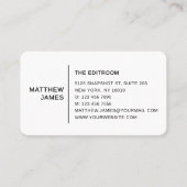 Simple Modern Minimal Black White QR Code Visitenkarte (Vorderseite)