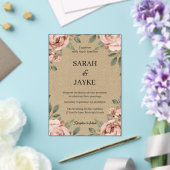 Simple Modern Minimal Green Leaf Wedding Acrylic  Acryleinladungen (In Situ (Hochzeit))