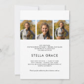 Simple Modern Minimal Photo Graduation Ankündigung (Rückseite)