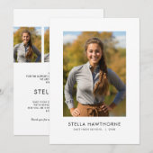 Simple Modern Minimal Photo Graduation Ankündigung (Vorne/Hinten)