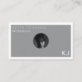 Simple Modern Minimal Professional  Photo QR code Visitenkarte (Vorderseite)