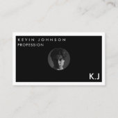 Simple Modern Minimal Professional Photo QR code Visitenkarte (Vorderseite)