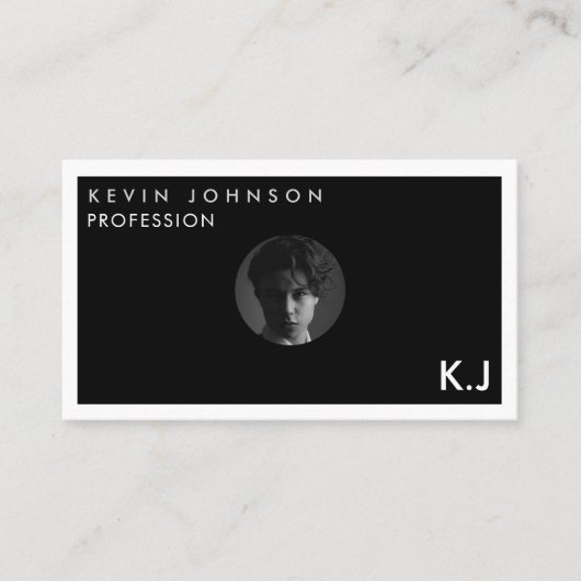 Simple Modern Minimal Professional Photo QR code Visitenkarte (Vorderseite)