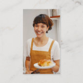 Simple Modern Minimal Vertical Logo Photo Visitenkarte (Rückseite)