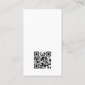 Simple Modern Minimal Vertical Logo QR Code Visitenkarte (Rückseite)