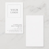 Simple Modern Minimal Vertical Professional Logo Visitenkarte (Vorne/Hinten)