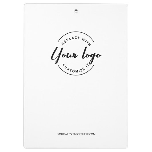 Simple Modern Minimalist Custom Logo Branded Klemmbrett (Rückseite)