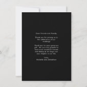 Simple Modern Minimalist Photo Wedding Dankeskarte (Rückseite)