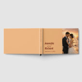 Simple Modern Minimalist Sunset Beach Wedding  Gästebuch (Voll)
