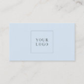 Simple Modern Minimalistic Blue Professional Logo Visitenkarte (Vorderseite)