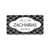 Simple Modern Mr. and Mrs. Personalisiert Wedding Adressaufkleber (Vorne)