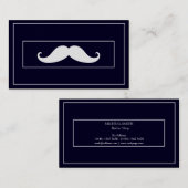 Simple Modern Mustache Barber Shop Mini Business C Visitenkarte (Vorne/Hinten)