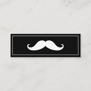 Simple Modern Mustache Barber Shop Mini Business C Visitenkarte