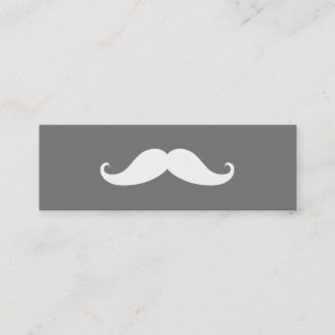 Simple Modern Mustache Barber Shop Mini Business C Visitenkarte