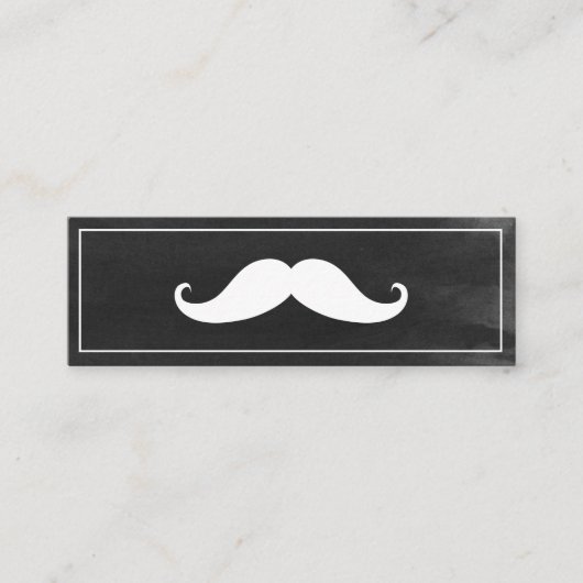 Simple Modern Mustache Barber Shop Mini Visitenkarte (Vorderseite)
