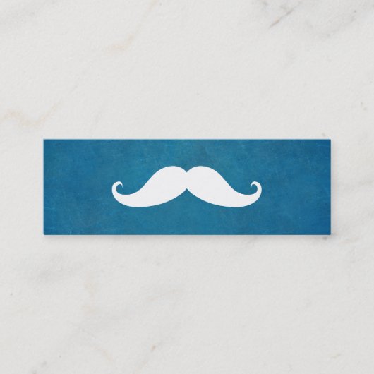 Simple Modern Mustache Barber Shop Mini Visitenkarte (Vorderseite)