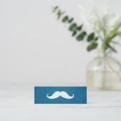 Simple Modern Mustache Barber Shop Mini Visitenkarte (Stehend Vorderseite)