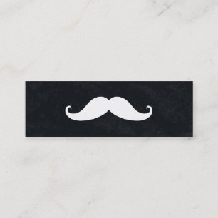 Simple Modern Mustache Barber Shop Mini Visitenkarte