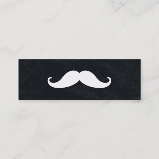 Simple Modern Mustache Barber Shop Mini Visitenkarte (Vorderseite)