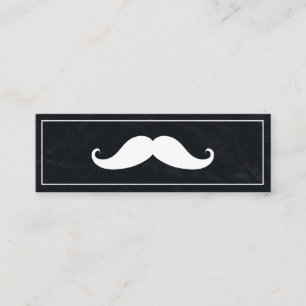 Simple Modern Mustache Barber Shop Mini Visitenkarte