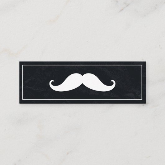 Simple Modern Mustache Barber Shop Mini Visitenkarte (Vorderseite)