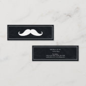 Simple Modern Mustache Barber Shop Mini Visitenkarte (Vorne/Hinten)