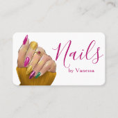Simple Modern Nail Technician Salon Use Visitenkarte (Vorderseite)