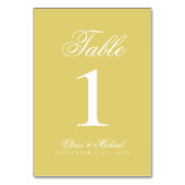Simple Modern Old Money Wedding Tischnummer (Vorderseite)