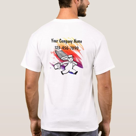 Simple Modern Painter Business Work T-Shirts (Rückseite)