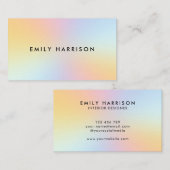 Simple Modern Pastel Ombre Visitenkarte (Vorne/Hinten)